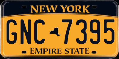 NY license plate GNC7395
