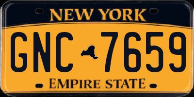 NY license plate GNC7659