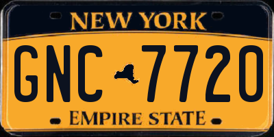 NY license plate GNC7720
