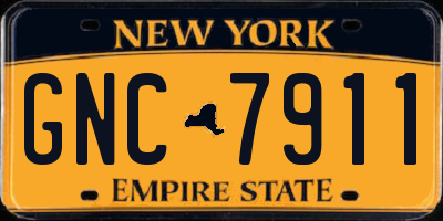 NY license plate GNC7911