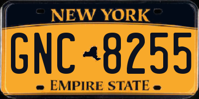 NY license plate GNC8255