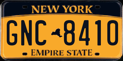 NY license plate GNC8410
