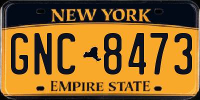 NY license plate GNC8473