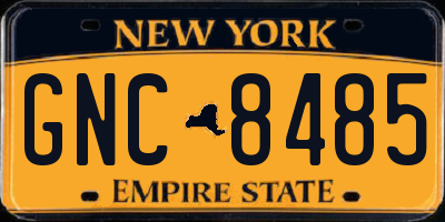 NY license plate GNC8485