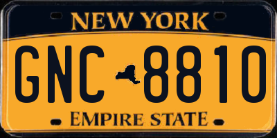 NY license plate GNC8810