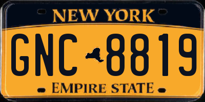 NY license plate GNC8819