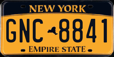 NY license plate GNC8841