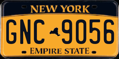 NY license plate GNC9056