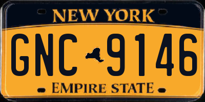 NY license plate GNC9146
