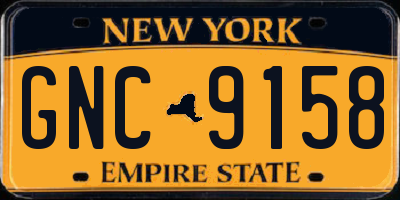 NY license plate GNC9158
