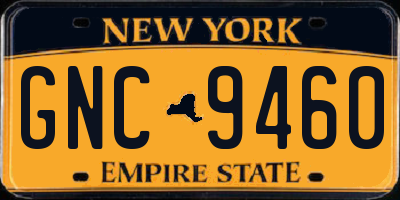 NY license plate GNC9460
