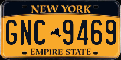 NY license plate GNC9469