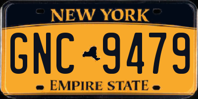 NY license plate GNC9479