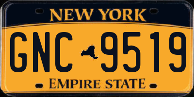 NY license plate GNC9519