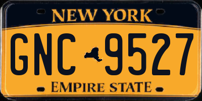 NY license plate GNC9527