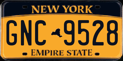 NY license plate GNC9528