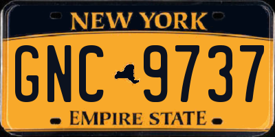 NY license plate GNC9737