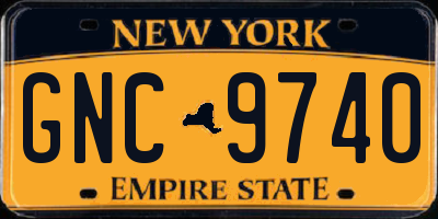 NY license plate GNC9740