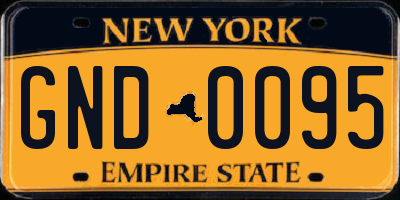 NY license plate GND0095