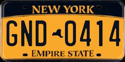 NY license plate GND0414