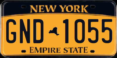 NY license plate GND1055