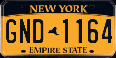 NY license plate GND1164