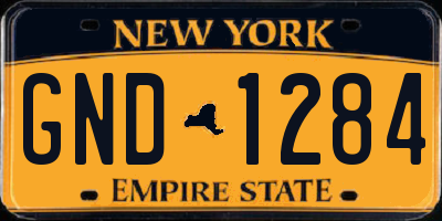 NY license plate GND1284