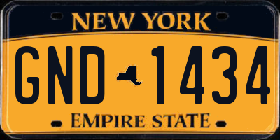 NY license plate GND1434