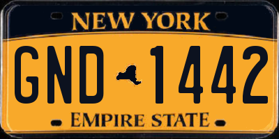 NY license plate GND1442