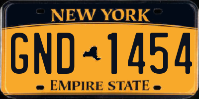 NY license plate GND1454