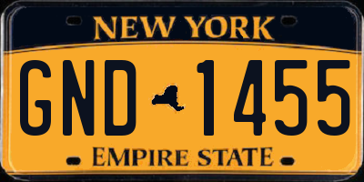 NY license plate GND1455