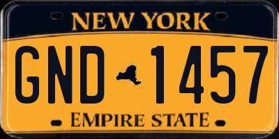 NY license plate GND1457