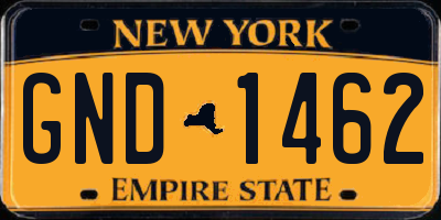 NY license plate GND1462