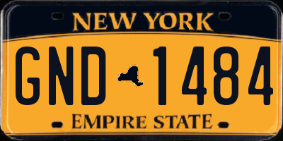 NY license plate GND1484