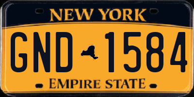 NY license plate GND1584