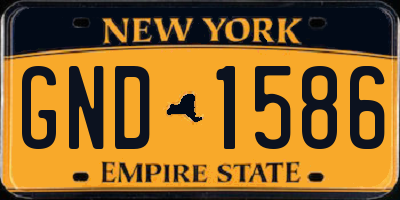 NY license plate GND1586