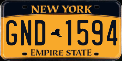 NY license plate GND1594