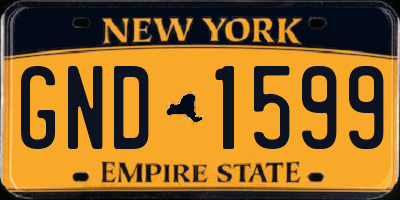 NY license plate GND1599
