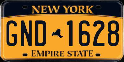 NY license plate GND1628