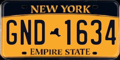 NY license plate GND1634