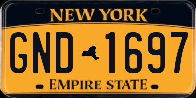 NY license plate GND1697