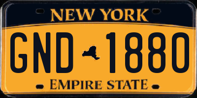 NY license plate GND1880