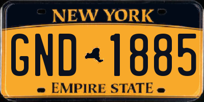 NY license plate GND1885