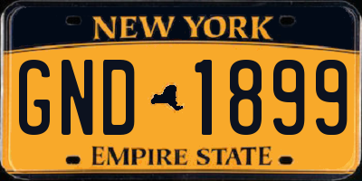 NY license plate GND1899