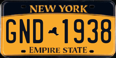 NY license plate GND1938