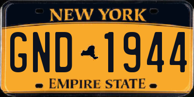 NY license plate GND1944