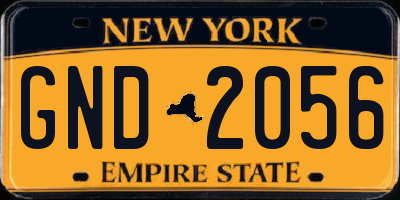 NY license plate GND2056