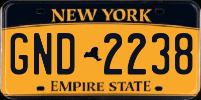 NY license plate GND2238