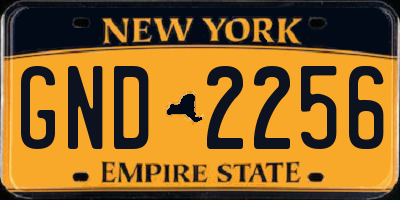 NY license plate GND2256