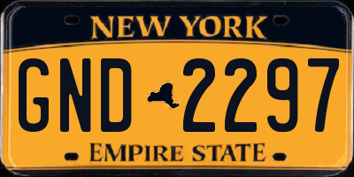 NY license plate GND2297
